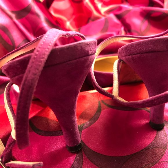 Pink Suede Slingbacks (Size 8.5) - Picture 4 of 9